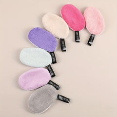 Natural Fiber Oval Powder Puff for Makeup and Nail Removal