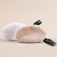 Natural Fiber Oval Powder Puff for Makeup and Nail Removal