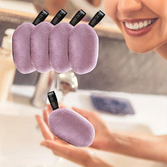 Natural Fiber Oval Powder Puff for Makeup and Nail Removal