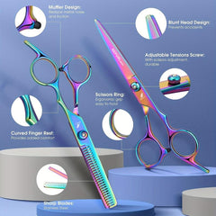 15 24 Cm Hair Cutting Scissors Set Stainless Steel Shears for Women Men Pets