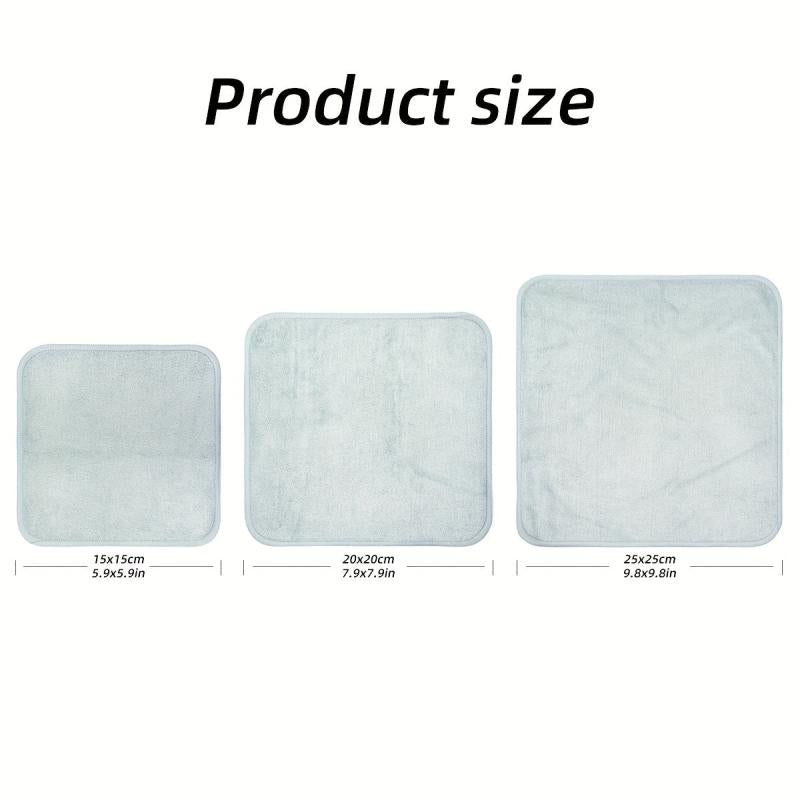 2pcs Gray Bamboo Fiber Facial Cleansing Towel Soft Exfoliating Non Sensitive