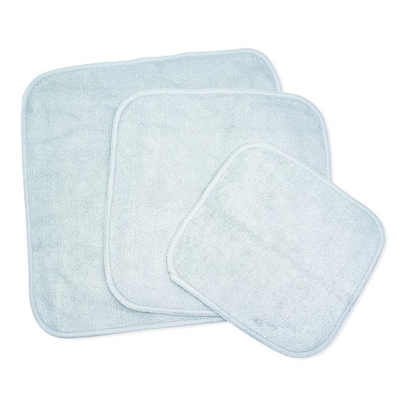 2pcs Gray Bamboo Fiber Facial Cleansing Towel Soft Exfoliating Non Sensitive