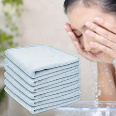 2pcs Gray Bamboo Fiber Facial Cleansing Towel Soft Exfoliating Non Sensitive
