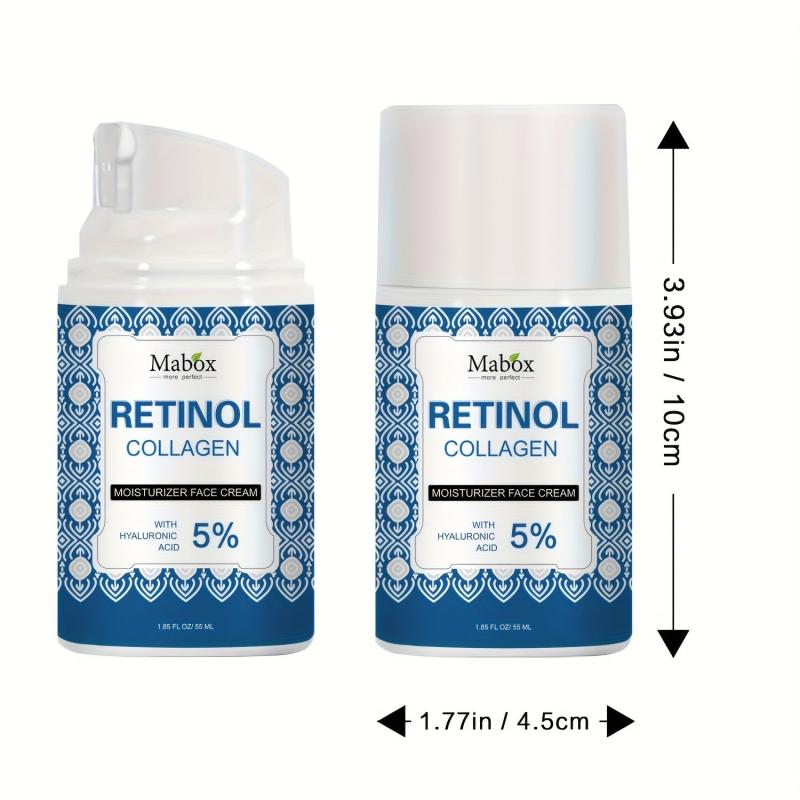 Retinol Collagen Cream 55ml Bottle Hyaluronic Acid Wrinkles Fine Lines
