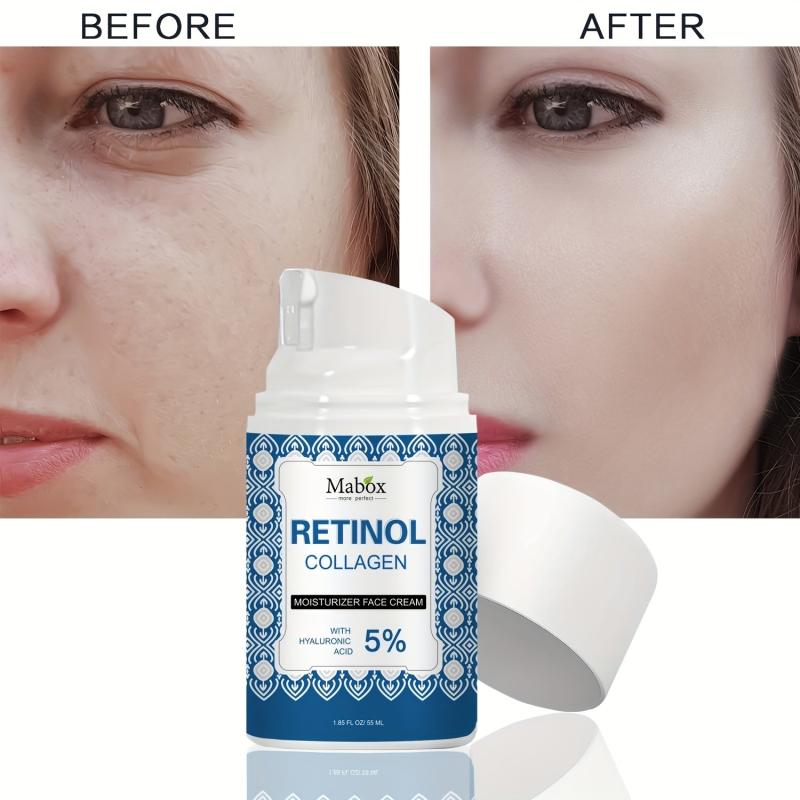 Retinol Collagen Cream 55ml Bottle Hyaluronic Acid Wrinkles Fine Lines