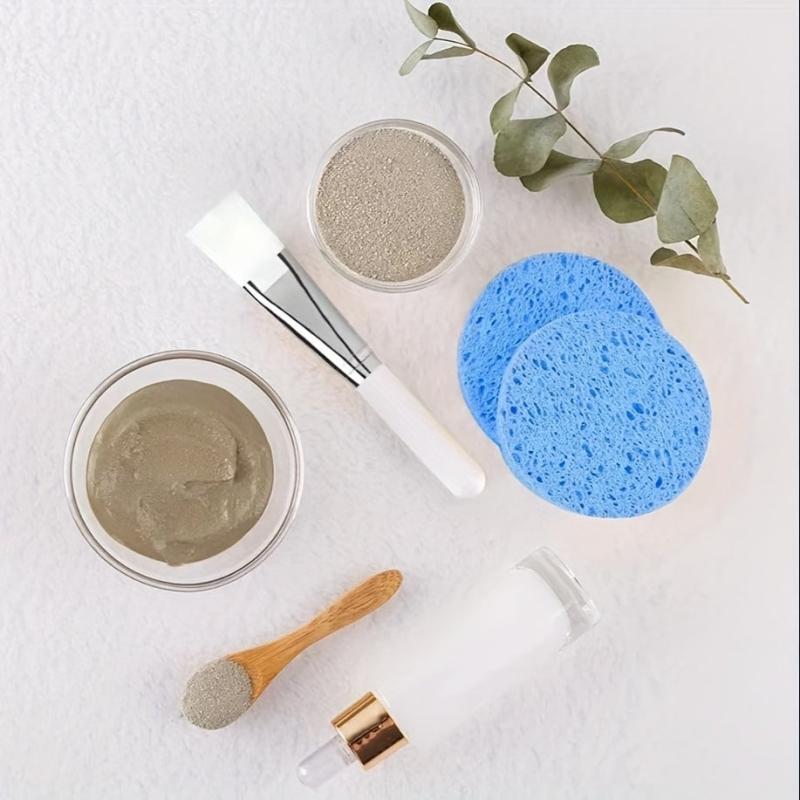 50pcs Wood Pulp Cotton Sponge Face Cleaning Exfoliating Portable Water Expansion