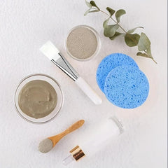 50pcs Wood Pulp Cotton Sponge Face Cleaning Exfoliating Portable Water Expansion