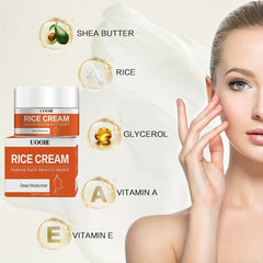 Rice Cream Moisturizer 30g With Hyaluronic Acid Vitamin A Vitamin E