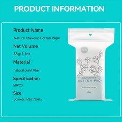 Alcohol Makeup Remover Towelettes 50 pcs 1oz