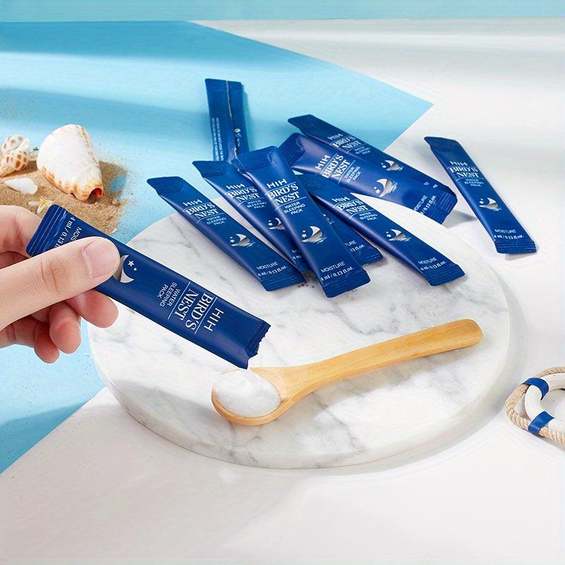 60pcs Bird's Nest Sleeping Mask Hydrates, Soothes Dry Skin