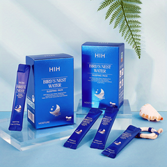 60pcs Bird's Nest Sleeping Mask Hydrates, Soothes Dry Skin