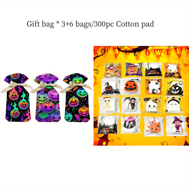 300pcs Halloween Disposable Facial Towels w/ Gift Bag