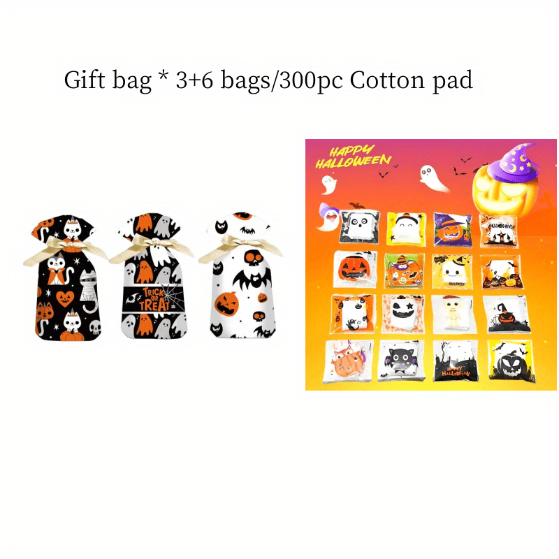 300pcs Halloween Disposable Facial Towels w/ Gift Bag