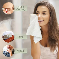 60pcs Biodegradable Disposable Face Towel Extra Thick Soft Clean Facial Towels