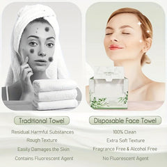60pcs Biodegradable Disposable Face Towel Extra Thick Soft Clean Facial Towels