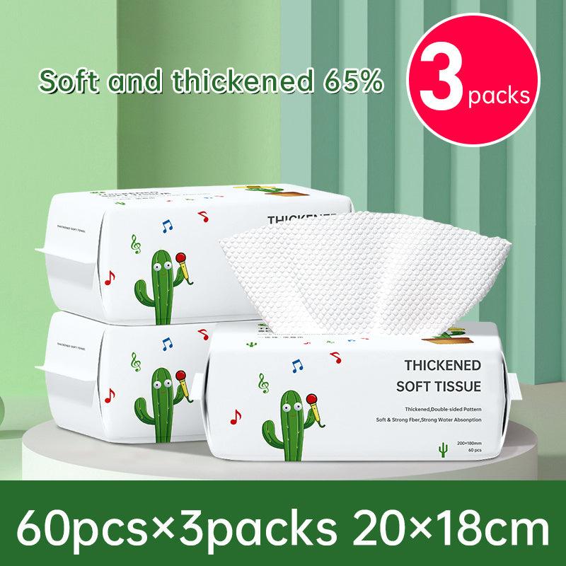 5 Packs Disposable Cotton Face Towel - Soft Cleansing Paper for Men and Women