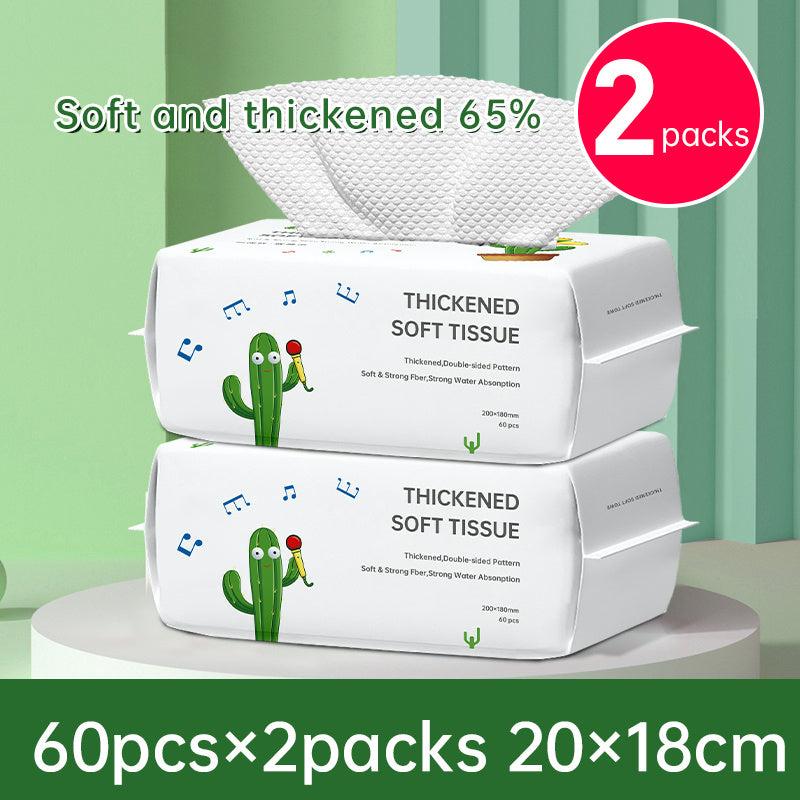 5 Packs Disposable Cotton Face Towel - Soft Cleansing Paper for Men and Women