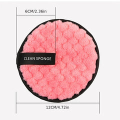 Soft Natural Fiber Facial Powder Puff for Makeup and Nail Cleaning
