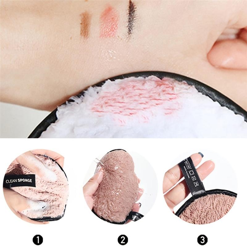 Soft Natural Fiber Facial Powder Puff for Makeup and Nail Cleaning