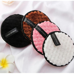 Soft Natural Fiber Facial Powder Puff for Makeup and Nail Cleaning