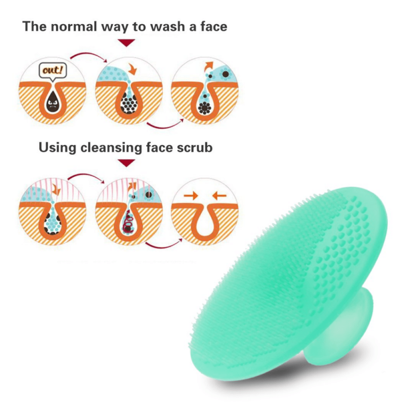 Silicone Face Scrubber 2 Pack Soft Exfoliator & Cleansing Pad