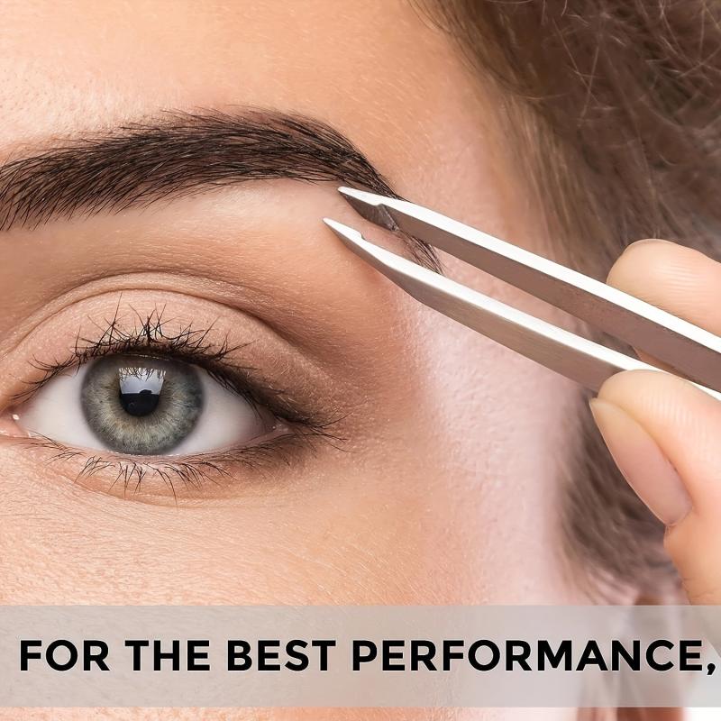 4pcs Professional Tweezers Set for Eyebrows and Facial Hair Removal