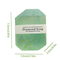 Gemstone Shape Soap Golden Foil Cleansing Moisturizing Essential Gift
