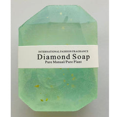 Gemstone Shape Soap Golden Foil Cleansing Moisturizing Essential Gift