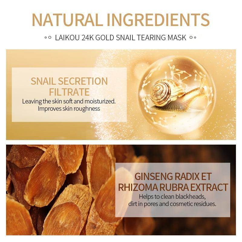 2pcs Snail Blackhead Mask With Brush Deep Cleansing Pores Peel Off Mask