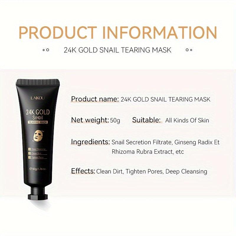 2pcs Snail Blackhead Mask With Brush Deep Cleansing Pores Peel Off Mask