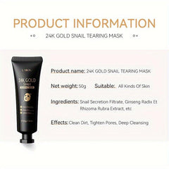 2pcs Snail Blackhead Mask With Brush Deep Cleansing Pores Peel Off Mask