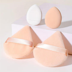 4pcs Makeup Puff Kit - Triangle & Finger Puffs - Wet/Dry Dual Use