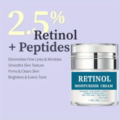Anti Aging Retinol Cream with Peptides & Hyaluronic Acid 1.76 Oz