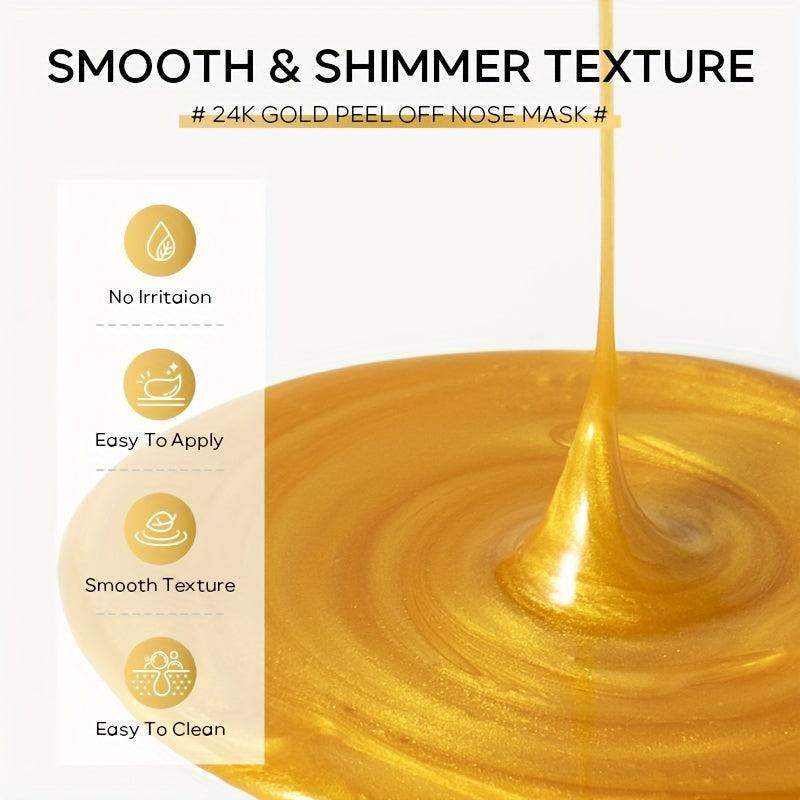 24K Golden Tear off Nose Mask Deep Cleansing Hydrating Moisturizing Facial Skin