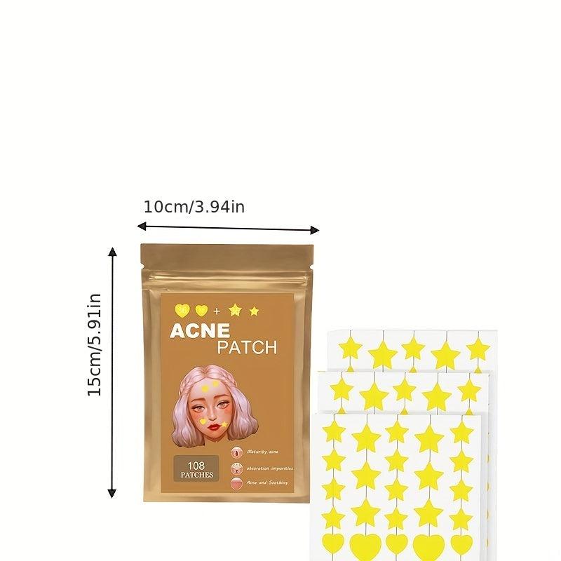 Heart & Star Acne Patch Set Hydrocolloid Cover Zit Dots Tea Tree