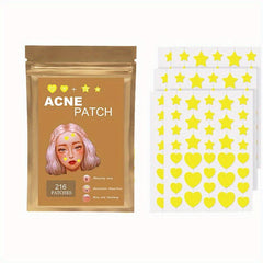 Heart & Star Acne Patch Set Hydrocolloid Cover Zit Dots Tea Tree