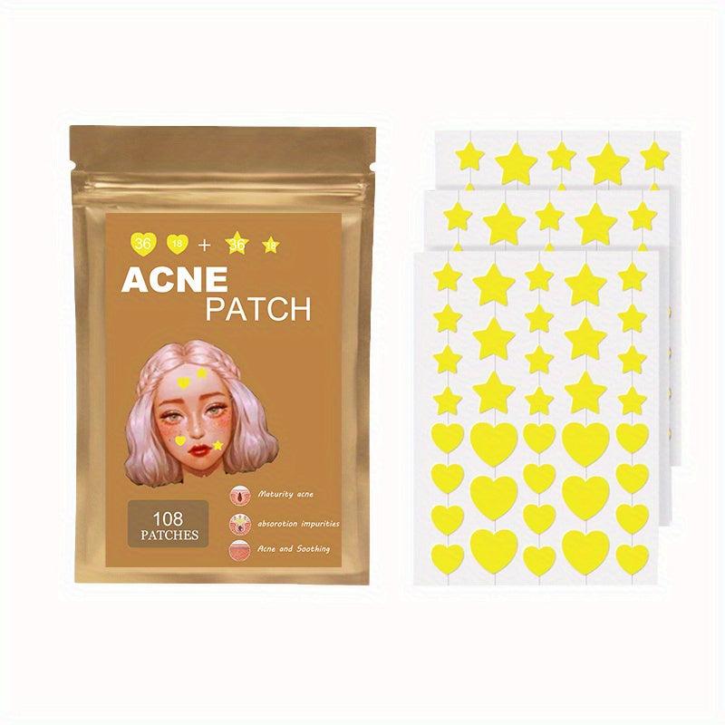 Heart & Star Acne Patch Set Hydrocolloid Cover Zit Dots Tea Tree