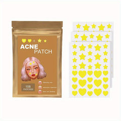 Heart & Star Acne Patch Set Hydrocolloid Cover Zit Dots Tea Tree