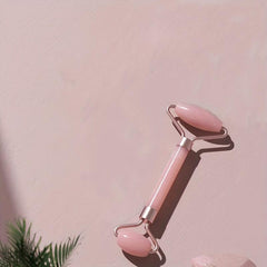 Pink Acrylic Face Roller for Improved Circulation