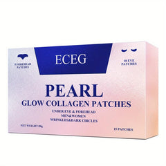 Pearl Forehead Patch Set with 24K Eye Mask - Moisturizing and Pore Refining