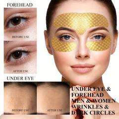 Pearl Forehead Patch Set with 24K Eye Mask - Moisturizing and Pore Refining