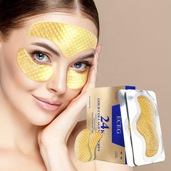 Pearl Forehead Patch Set with 24K Eye Mask - Moisturizing and Pore Refining