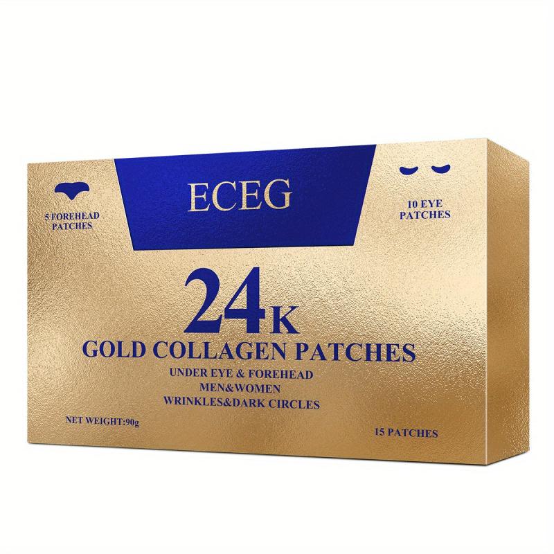 Pearl Forehead Patch Set with 24K Eye Mask - Moisturizing and Pore Refining