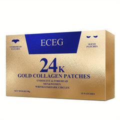 Pearl Forehead Patch Set with 24K Eye Mask - Moisturizing and Pore Refining