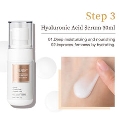 Face Skin Care Set: Wash, Toner, Mist, Serum, Cream