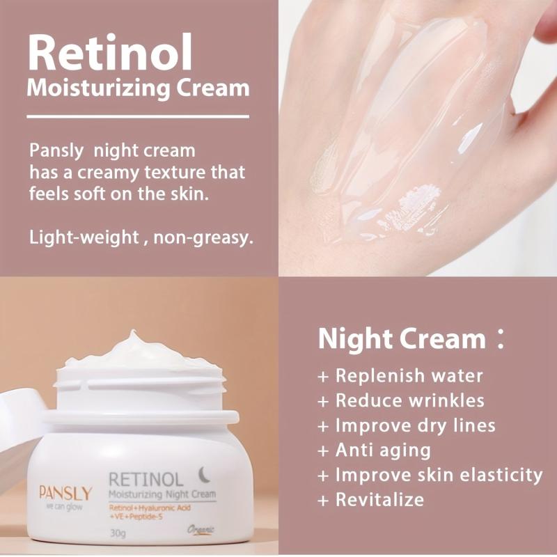 Retinol Night Cream 30g Hyaluronic Acid for Skin Plumpness