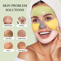 4-Pc Deep Cleansing Clay Mask Set Turmeric Green Tea Dead Sea Mud Rose Clay
