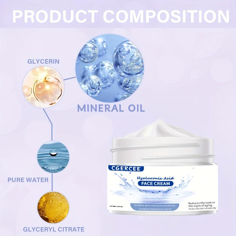 Hyaluronic Acid Moisturizer Cream for Smooth Wrinkle & Anti-Aging