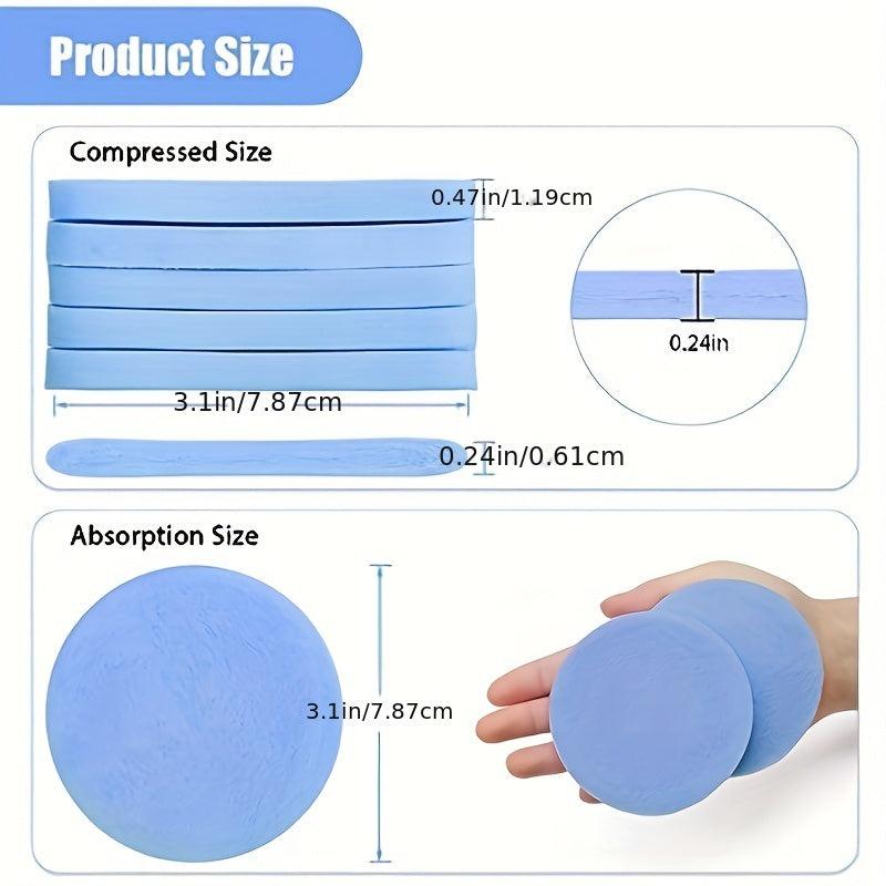 60 Pcs Compressed Facial Sponges Round Face Wash Sponges Exfoliating Sponge