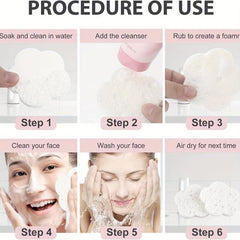 Flower Shape Compressed Facial Sponges Natural Reusable Cleansing Pads